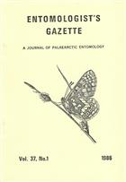 Entomologist's Gazette. Vol. 37 (1986)