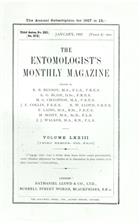 Entomologist's Monthly Magazine Vol. 73 (1937)