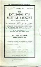 Entomologist's Monthly Magazine Vol. 89 (1953)