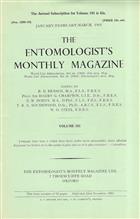 Entomologist's Monthly Magazine Vol. 101 (1965)