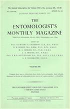 Entomologist's Monthly Magazine Vol. 106 (1970)