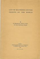 List of Recorded Cotton Insects of the World