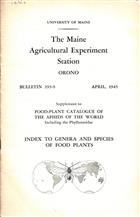 Supplement to Food-Plant Catalogue of the Aphids of the World including the Phylloxeridae Index to genera and species of Food-Plants