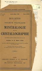 Contribution a la Mineralogie des Arseniates, Phosphates et Vanadates de Cuivre: 1.- Arseniates de Cuivre