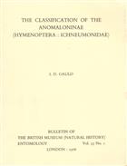 The Classification of the Anomaloninae (Hymenoptera: Ichneumonidae)