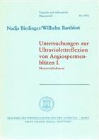 Untersuchungen zur Ultraviolettreflexion von Angiospermenblüten I-III 