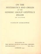 On the Systematics and Origin of the Generic Group Oxyptilus Zeller (Lep. Alucitidae)