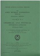 Chemical and Physical Investigations: Introduction. The John Murray Expedition 1933-34 Scientific Reports Vol. II, No. 2