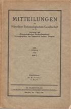 Mittelungen der Münchner Entomologischen Gesellschaft. XXX Jahrgang 1940. Heft 1