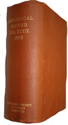 Zoological Record Vol. XXXIX  being Records of Zoological Literature relating chiefly to the year 1902