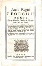Anno Regni Georgii II Regis Magnae Britanniae, Franciae & Hiberniae. Decimo Tertio. At the Parliament begun and holden at Westminster the Fourteenth day of January, Anno. Dom. 1734. An Act for providing a Marriage Portion for the Princess Mary