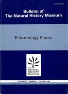 1. Mealybugs of the genera Eumyrmococcus Silvestri and Xenococcus Silvestri associated with the ant genus Acropyga Roger and a review of the subfamily Rhizoecinae (Hemiptera, Coccoidea, Pseudococcidae) (D.J. Williams); 2. Monophyly of the dacetonine tribe-group and its component tribes (Hymenoptera: Formicidae) (B. Bolton); 3. An annotated checklist of bumble bees with as analysis of patterns of description (Hymenoptera: Apidae, Bombini) (P.H. Williams)