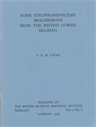Some Strophomenacean Brachiopods from the British Lower Silurian