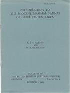 Introduction to the Miocene Mammal Faunas of Gebel Zelten, Libya