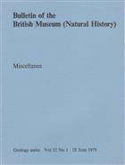 Bulletin of the British Museum (Natural History) Miscellanea