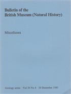 Miscellanea Bulletin of the British Museum (Natural History) Geology  34(4)