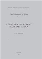 A New Miocene Rodent from East Africa Fossil Mammals of Africa No. 12
