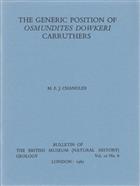 Genetic Position of Osmundites Dowkeri Carruthers