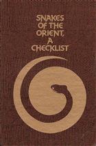 Snakes of the Orient: A Checklist