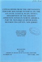 Cephalopods from Cretaceous/Tertiary Boundary Interval on the Atlantic Coastal Plain, with a description of the Highest Ammonite Zones in North America. Part III: Manasquan River Basin, Monmouth County, New Jersey