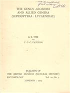 The Genus Aloeides and Allied Genera (Lepidoptera: Lycaenidae)