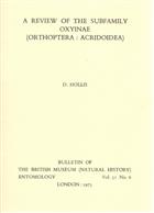 A review of the subfamily Oxyinae (Orthoptera: Acridoidea)