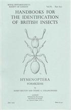 Hymenoptera, Formicidae:  (Handbooks for the Identification of British Insects 06/03c) (Handbooks for the Identification of British Insects 6.3c)