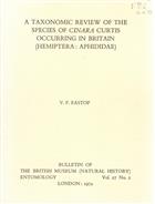 A Taxonomic Review of Species of Cinara Curtis Occuring in Britain (Hemiptera: Aphididae)