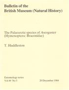 The Palaearctic species of Ascogaster (Hymenoptera: Braconidae)