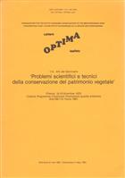 Problemi scientifici e tecnici della conservazione del patrimonio vegetale