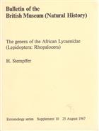 The Genera of the African Lycaenidae (Lepidoptera: Rhopalocera)