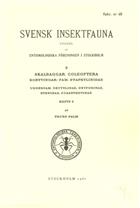 Svensk Insektfauna 9: Staphylinidae Pt 2: Oxytelinae, Oxyporinae, Steninae, Euaesthetinae