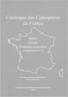 Catalogue des Coléoptères de France. Supplement 1: Index Errata Données nouvelles