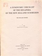 A Synonymic Checklist of the Hexapoda of the New Zealand Sub-Region: The Smaller Orders