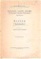 Aphidodea Katalog Fauny Polski /Catalogus faunae Poloniae XXI(4)