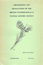 Proceedings and Transactions of the British Entomological and Natural History Society Vols 1-7 (1968-1975)