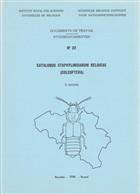 Catalogus Staphylinidarum Belgicae (Coleoptera)