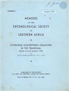 Dytiscidae (Coleoptera) collected in the Transvaal: (Rhodes University Expedition 1948)