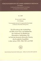 Die Erforschung des Insektenflugs mit Hilfe neuer Fang- und Messgeräte: Blattlausfänge einer englischen Saugfalle aus dem Park des Museums Alexander Koenig durch englische Saugfallen in den Jahren 1959, 1960, 1961 und 1962