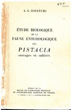 Etude biologique de la faune entomologique des Pistacia sauvages et cultivées