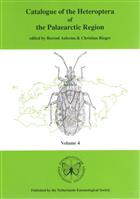 Catalogue of the Heteroptera of the Palaearctic Region, vol. 4: Pentatomomorpha 1