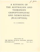 A Revision the Australian and Tasmanian Gripopterygidae and Nemouridae (Plecoptera)