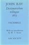 John Ray Dictionariolum trilingue  Edition Prima 1675