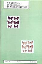 The Journal of Research on the Lepidoptera. Vol. 10(1)-11(3)