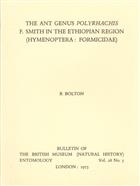 The Ant Genus Polyrhachis F. Smith in the Ethiopian Region (Hymenoptera: Formicidae)