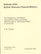 The Pimplinae, Xoridinae, Acaenitinae and Lycorininae (Hymenoptera: Ichneumonidae of Australia)Lettering to spineLettering and Lycorininae (Hymenoptera: Ichneumonidae) of Australiaand Lycorininae (Hymenoptera: Ichneumonidae) of Australia