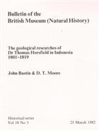 The Geological Researches of Dr Thomas Horsfield in Indonesia 1801-1819