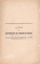 List of the Butterflies of Khorda in Orissa