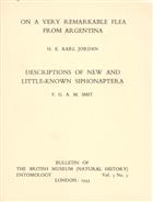 On a very remarkable flea from Argentina collected by Dr. J.M. de la Barrera / Descriptions of a new and little-known Siphonaptera