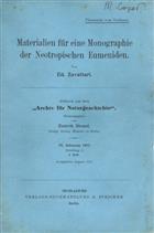 Materialien für eine Monographie der Neotropischen Eumeniden